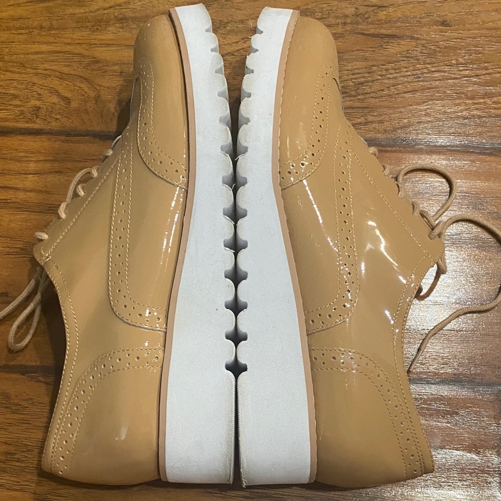Nine west Women's Tan Oxford Shoes women’s size 9 - Picture 4 of 9